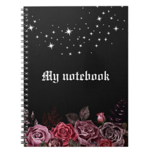 Mitternacht-Rose-Notebook - Gothic Journal Notizblock