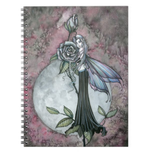 Mitternacht-Rose-Notebook Notizblock