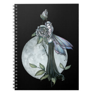 Mitternacht-Rose-Notebook Notizblock