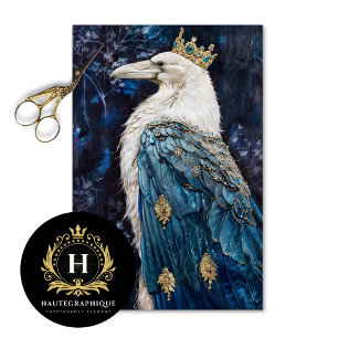 Mitternacht Sapphire Raven Decoupage Seidenpapier