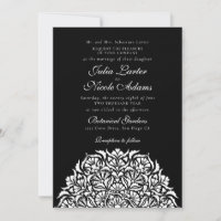 Mitternacht-Schwarze whimsical Blumen-Mandala-Hoch