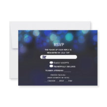 Mitternacht Sky Bokeh Lights UAWG Wedding Card Bei