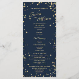 Mitternacht Sky Twinkle Navy Blue und Gold Programm