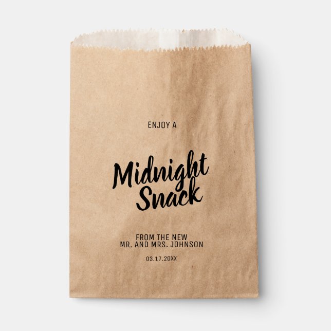 Mitternacht Snack Gastgeschenk Hochzeit Bag Geschenktütchen (Vorderseite)