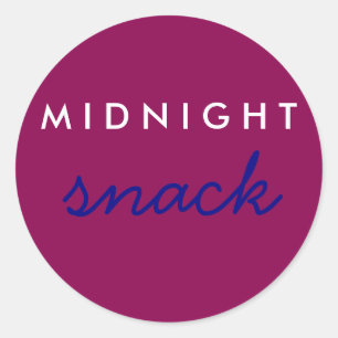 Mitternacht Snack Sticker Magenta Maroon Navy Blue
