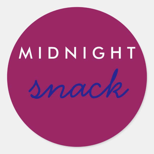 Mitternacht Snack Sticker Magenta Maroon Navy Blue (Vorderseite)