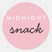 Mitternacht Snack Sticker Pink White Black