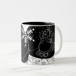 Mitternacht Snowman  Zweifarbige Tasse