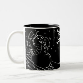 Mitternacht Snowman  Zweifarbige Tasse