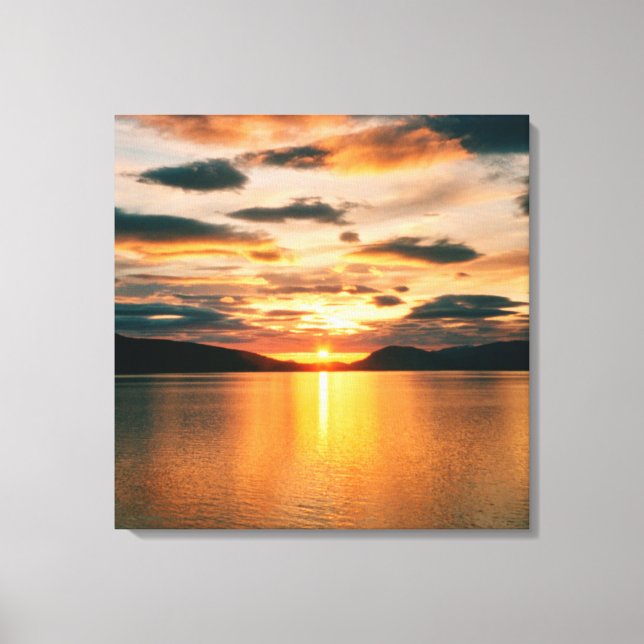 Mitternacht Sonne, Nordnorwegen Leinwanddruck (Vorderseite)