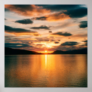 Mitternacht Sonne, Nordnorwegen Poster