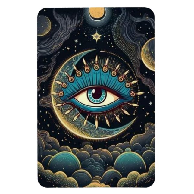 Mitternacht Starry Center Eye Magnet (Vertikal)