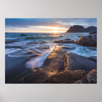 Mitternacht Sun Lofoten Norwegen