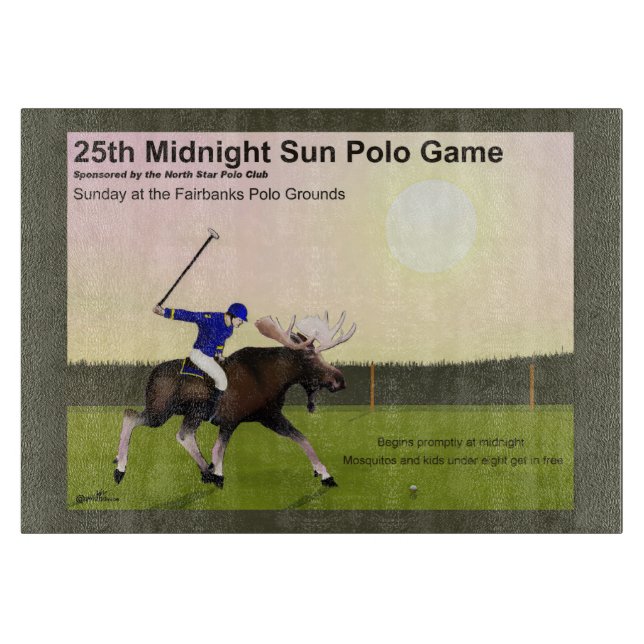 Mitternacht Sun Polo Schneidebrett (Vorderseite)