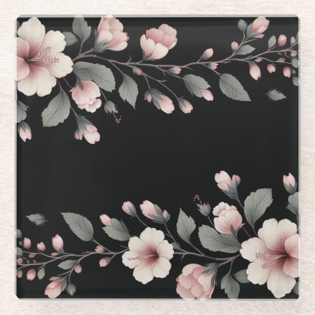 Mitternacht Tropics Glasuntersetzer (Vorderseite)