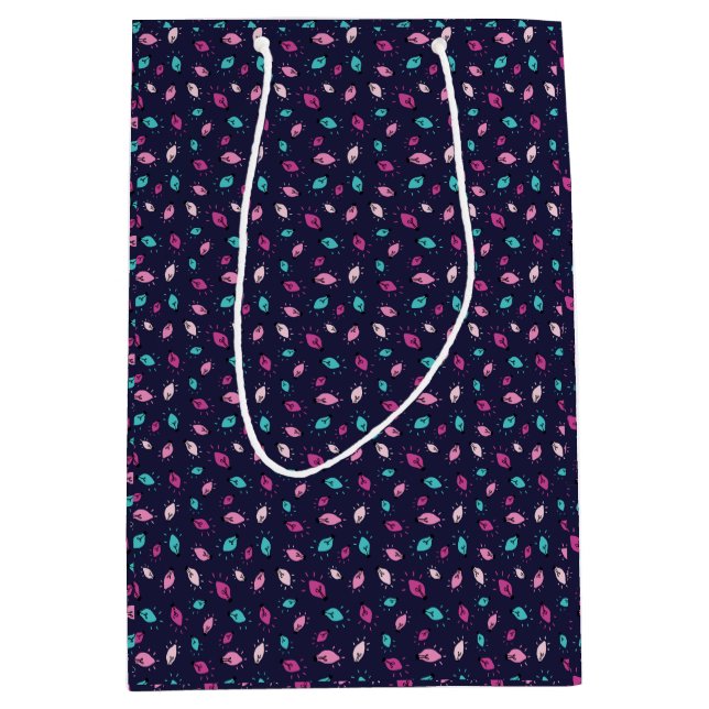 Mitternacht Twinkle Lights Mittlere Geschenktasche Geschenktüte (Vorderseite)