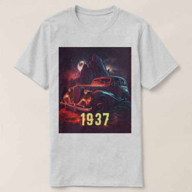 MITTERNACHT VINTAGE CAR 1937 T-Shirt (Design vorne)