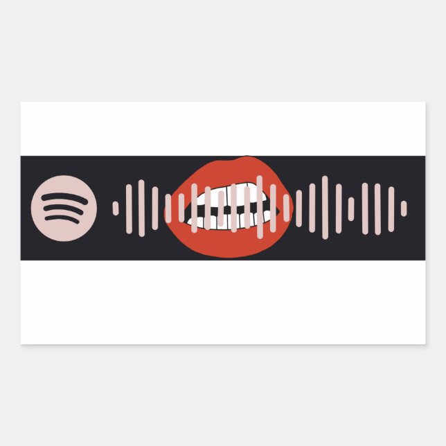 Mitternacht von Miley Cyrus Spotify Code Rechteckiger Aufkleber (Vorderseite)