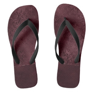 Mitternacht Wein Romance   Dunkler Satiny Grunge D Flip Flops