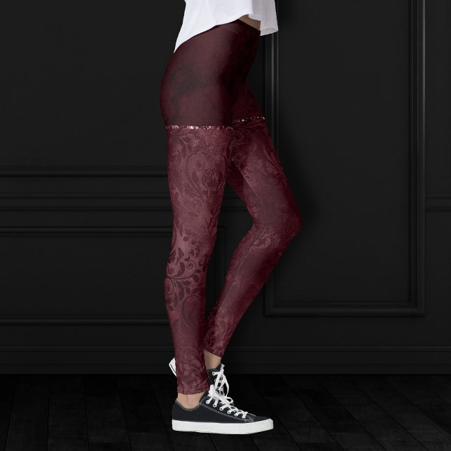 Mitternacht Wein Romance | Dunkler Satiny Grunge D Leggings (Von Creator hochgeladen)