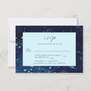 Mitternacht Wirbel Hochzeit RSVP-Karte RSVP Karte