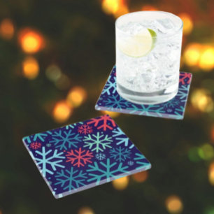 Mitternächtlicher Schneefall Getränkeuntersetzer