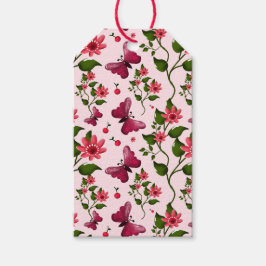 Mitternachts-Blüten-Schmetterling-Blumen-Passendes Geschenkanhänger