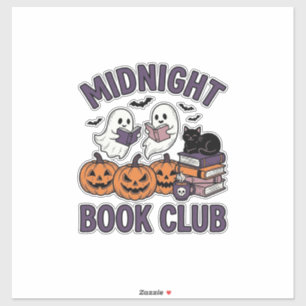 Mitternachts-Buchclub Halloween-Lesedesign_1 Aufkleber