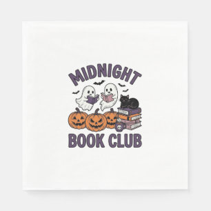 Mitternachts-Buchclub Halloween-Lesedesign_1 Serviette