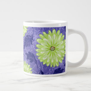 Mitternachts-Daisy-Garten Jumbo-Tasse