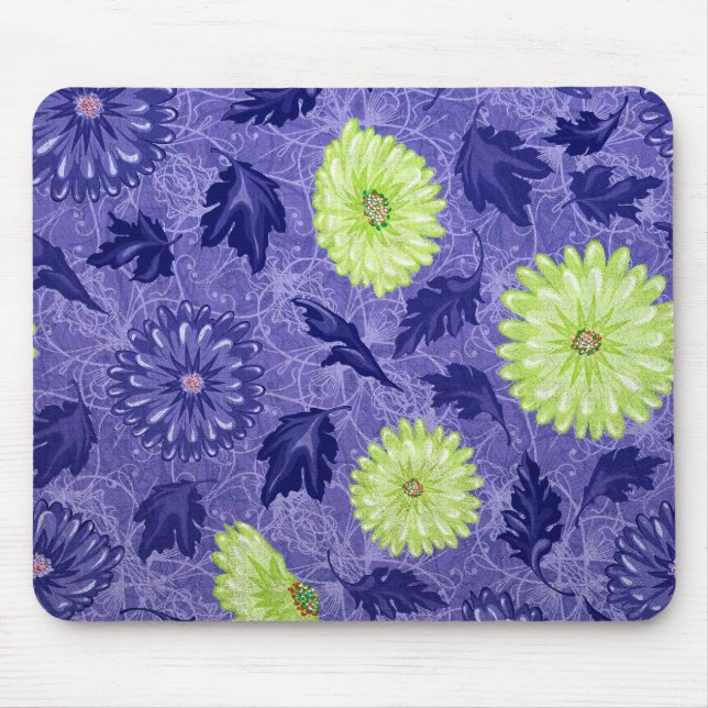 Mitternachts-Daisy-Garten Mousepad (Vorne)