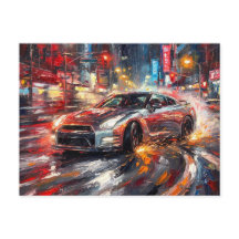 Mitternachts-Drift-Symphonie – Impasto-Ölgemälde #