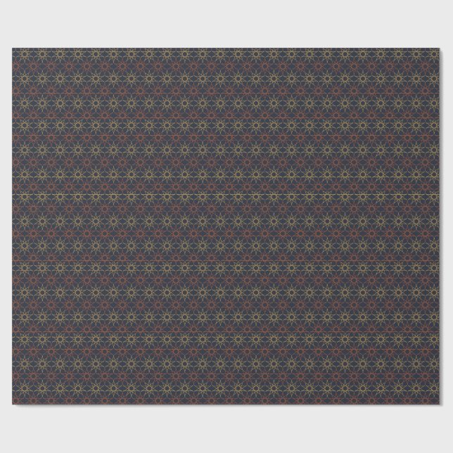 Mitternachts-Duo-Geometrie Geschenkpapier (Flach)