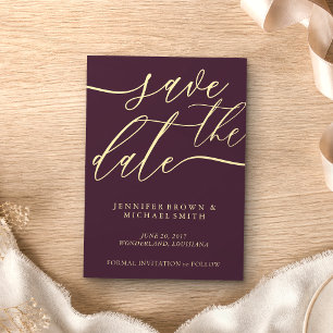 Mitternachts-Feigen-Hochzeit Benutzerdefinierte Fo Save The Date