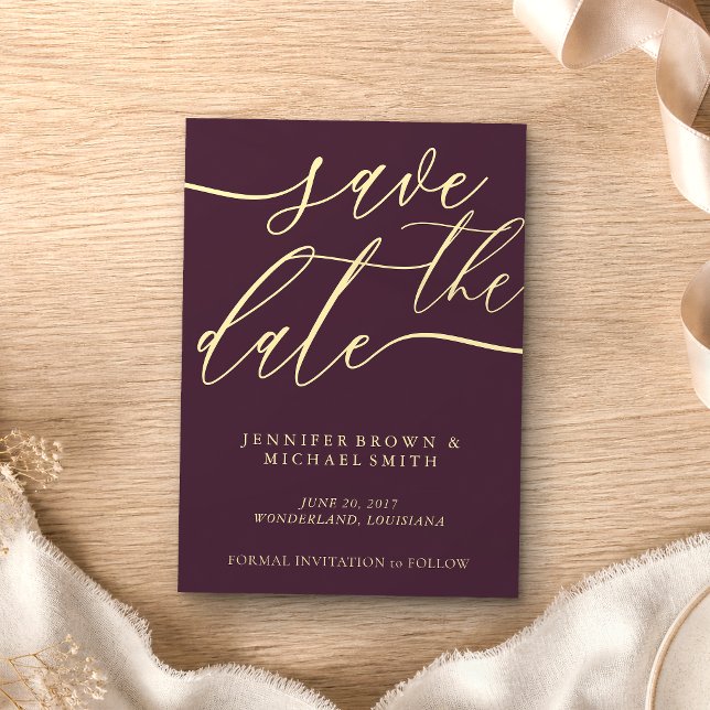 Mitternachts-Feigen-Hochzeit Benutzerdefinierte Fo Save The Date (Von Creator hochgeladen)