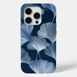 Mitternachts-Ginkgo – Elegantes weißes botanisches Case-Mate iPhone Hülle