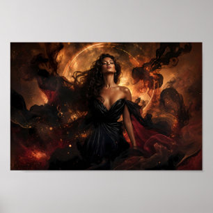 Mitternachts-Gluten-Reverie-Traumlandschaft-Poster Poster