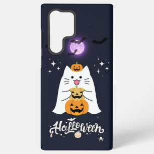 Mitternachts-Halloween-Katze – Gruselige und süße Samsung Galaxy Hülle