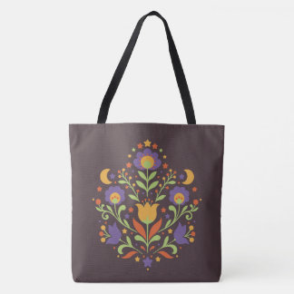 Mitternachts-Himmel-Folk-Garten Tasche