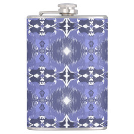 Mitternachts-Indigo-Kaleidoskop  Flachmann