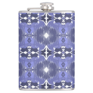 Mitternachts-Indigo-Kaleidoskop  Flachmann