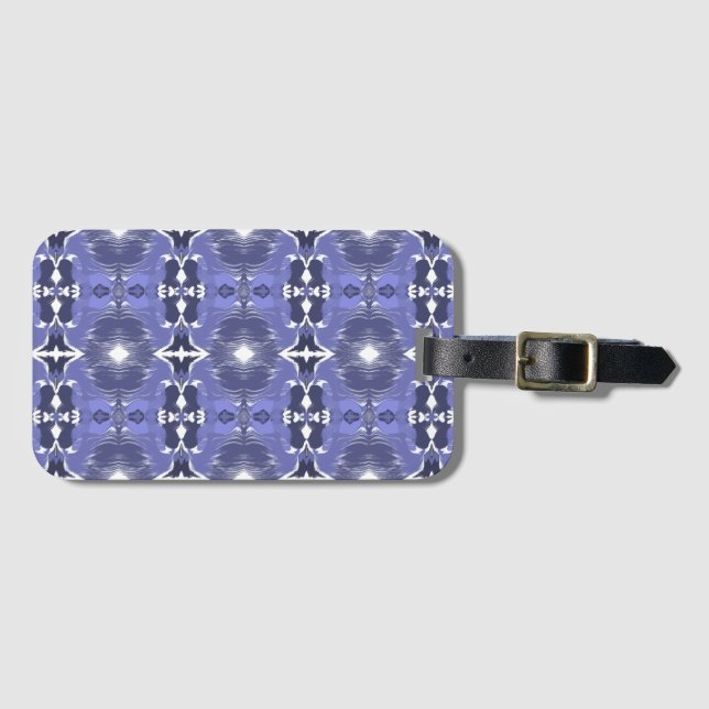 Mitternachts-Indigo-Kaleidoskop  Gepäckanhänger (Vorderseite (Horizontal))
