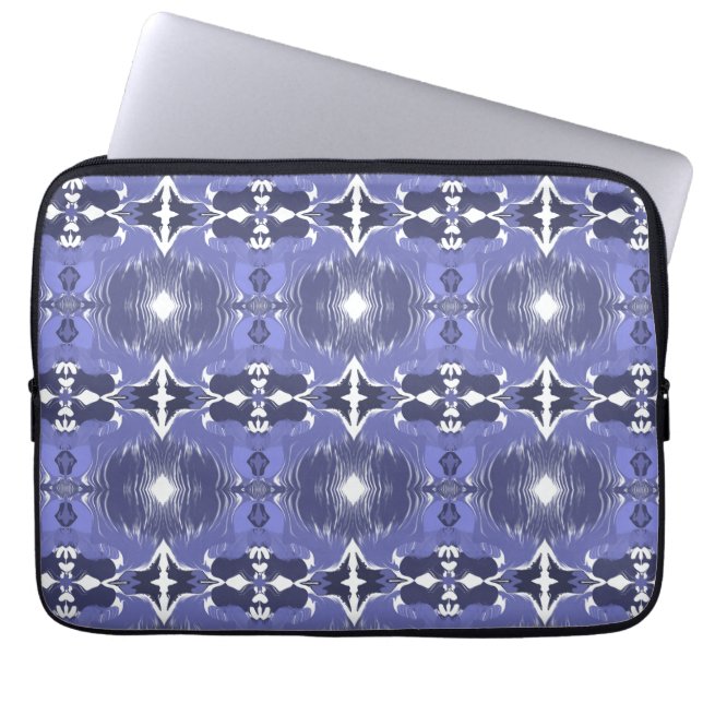 Mitternachts-Indigo-Kaleidoskop  Laptopschutzhülle (Vorderseite)