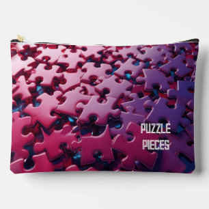 Mitternachts-Magenta-Puzzleteil-Aufbewahrungstasch Zubehörtasche