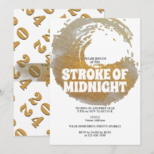Mitternachts-Party Black Gold Silvesterabend Einladung