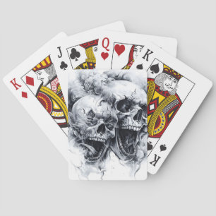 Mitternachts-Phantom-Schädel Spielkarten