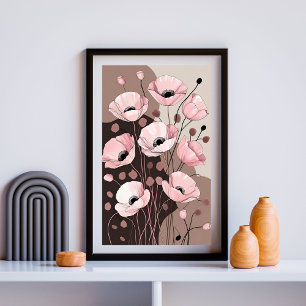 Mitternachts-Scham-Mohnblumen Poster