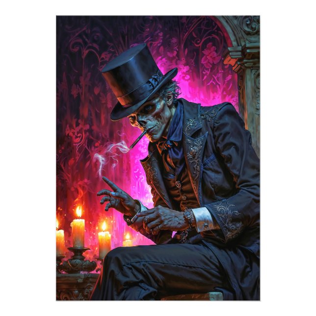 Mitternachts-Toast mit Baron Samedi Fotodruck (Vorne)
