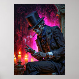 Mitternachts-Toast mit dem Baron Samedi Poster