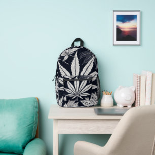 Mitternachtsahorn: Schwarze Farbstil-Taschen Packu Bedruckter Rucksack